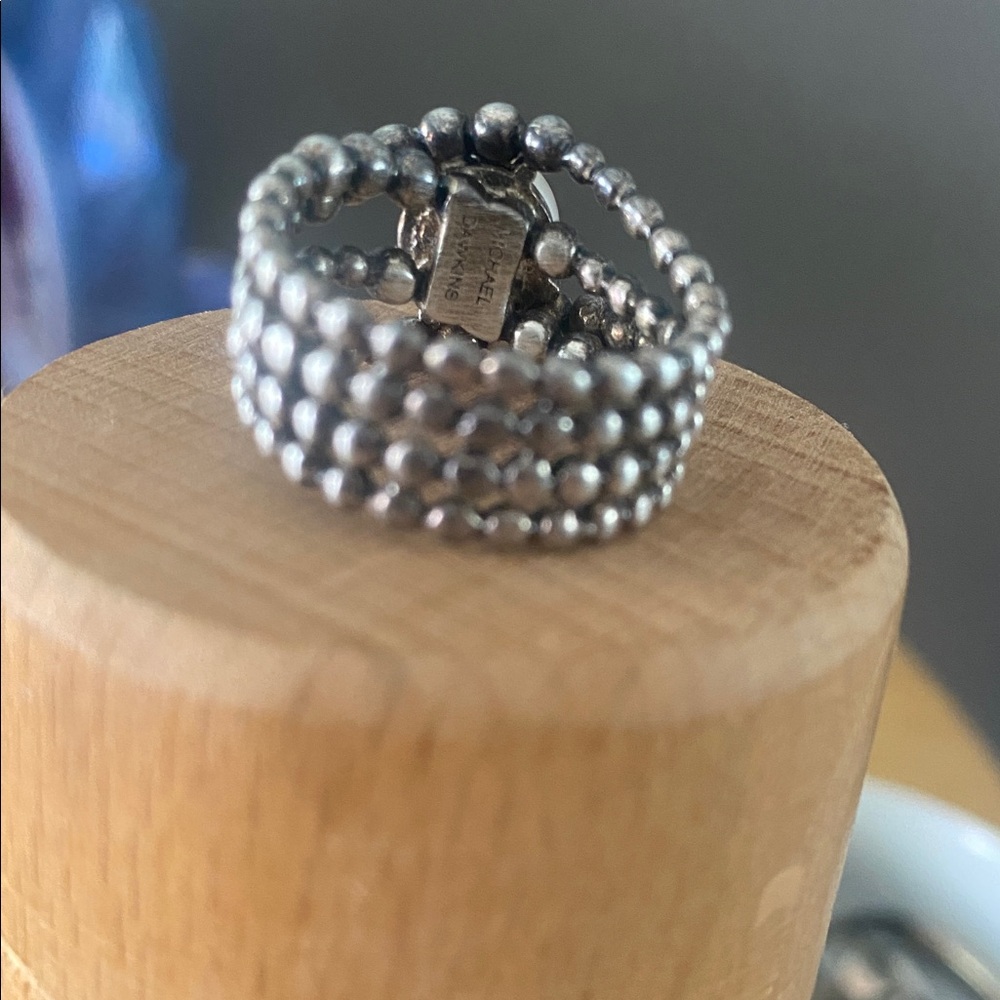 Michael Dawkins Pearl Ring size 8 - Picture 4 of 5